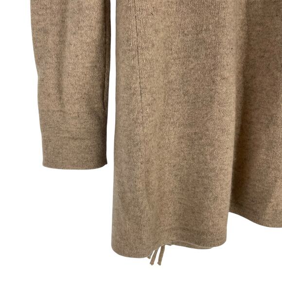 Magaschoni 100% Cashmere Fringe Trim Open Front Cardigan Brown Size XS - Picture 7 of 8